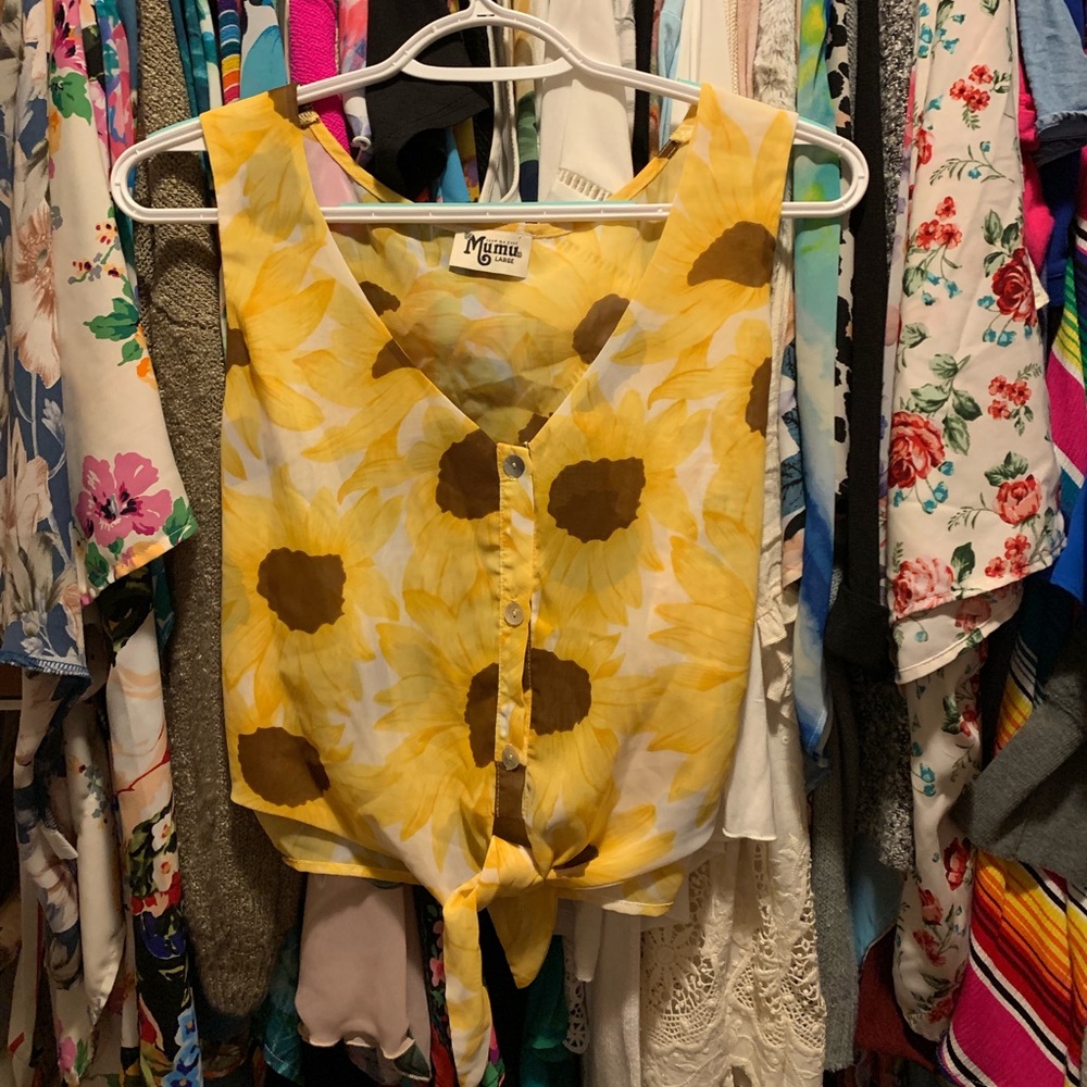 SMYM Tanya Tie Top Sunflower Club